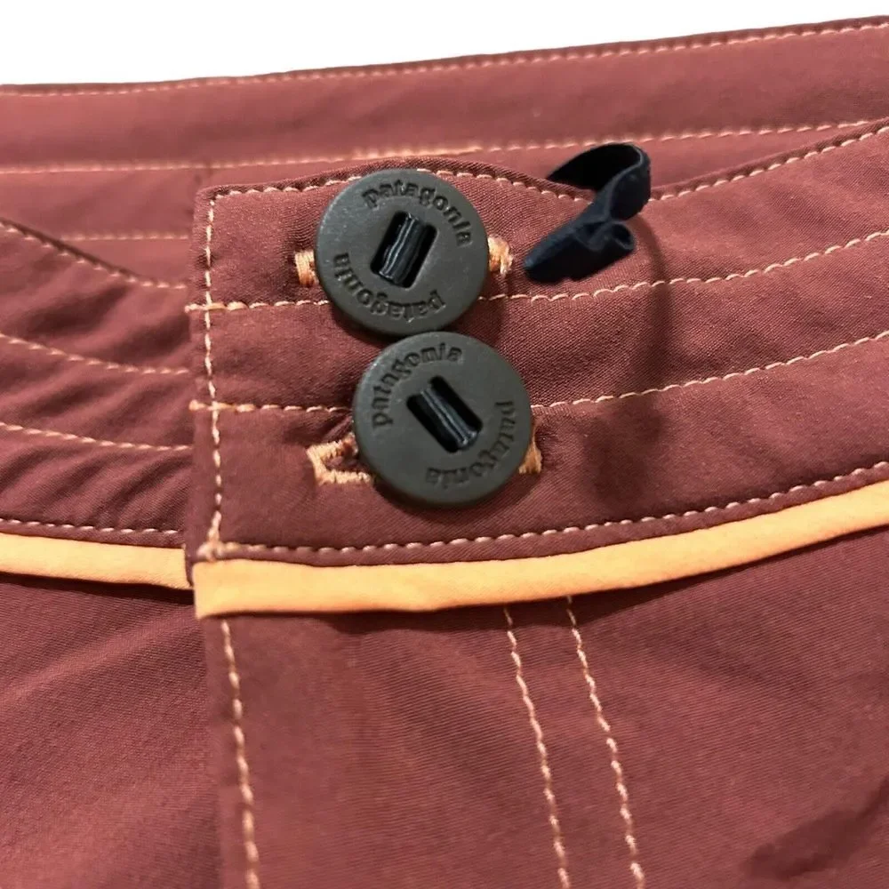 Patagonia Shorts Button Meridian Colorblock Orange Women's Size 0